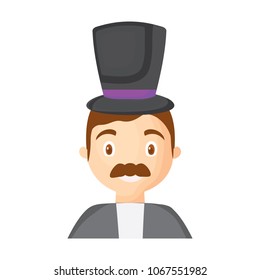 cartoon man with top hat