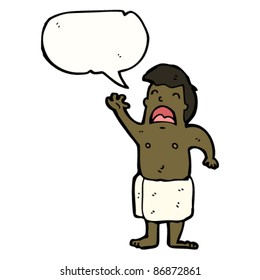 cartoon man in towel