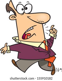 Cartoon man walking and talking