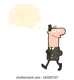 cartoon man walking to work