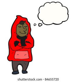 cartoon man in warm winter coat