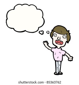 cartoon man waving