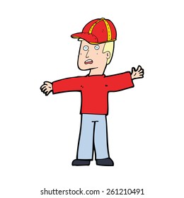 caricaturista con gorra
