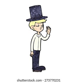 cartoon man wearing top hat