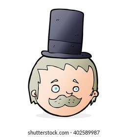 cartoon man wearing top hat