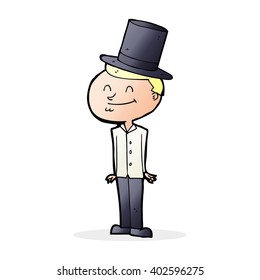 cartoon man wearing top hat