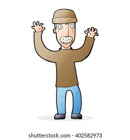 cartoon man wearing winter hat