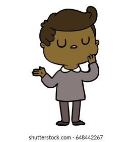 cartoon man wondering