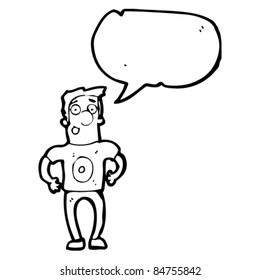 cartoon man in zero shirt