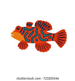 Cartoon Mandarin Fish