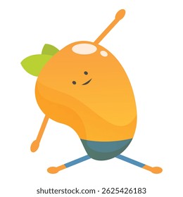 Personagem de manga de desenho animado fazendo um exercício de ginástica, promovendo um estilo de vida saudável