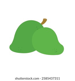Cartoon Mango Flat Design Illustration