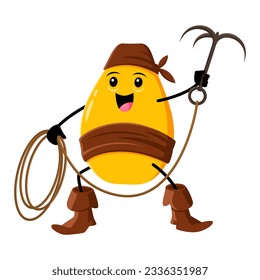 Cartoon mango fruit pirate or corsair character sporting a grappling hook, ready to raid and loot. Vector whimsical and charming nautical personage sails the seas in search of treasure and adventure