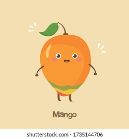 Cartoon Mango Vector Food Illustration Stock Vector (Royalty Free ...