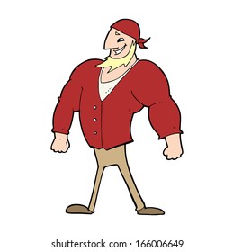cartoon manly sailor man