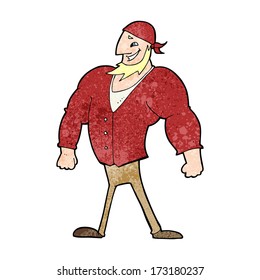 cartoon manly sailor man
