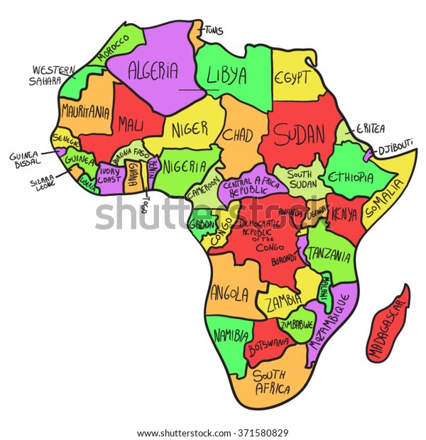 Cartoon Map Of Africa