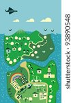 cartoon map of the city