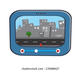 cartoon map electronic device