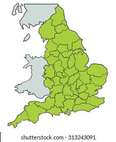 Cartoon map of England