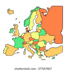 Cartoon Map Of Europe