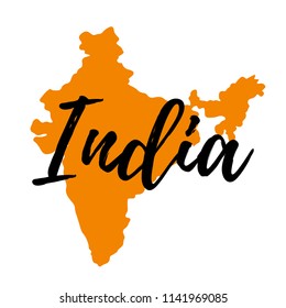 cartoon map of India 
