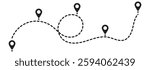 Cartoon map with pin pointers icon. Navigation or navigator, maps, road, direction arrow. Pins points mark. Pointer or point trekking route. track en trace city, street map. Markers, map locator idea.