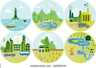 Cartoon map seamless icon