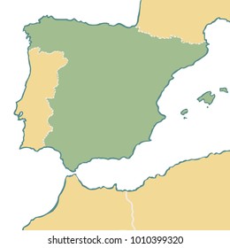 Cartoon map of Spain