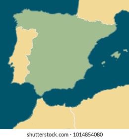 Cartoon map of Spain