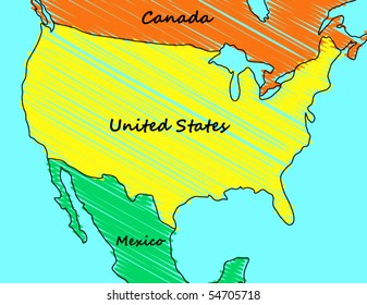 Cartoon Map of the United States