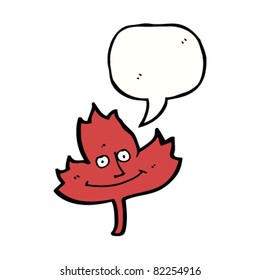 hoja de arce de caricatura