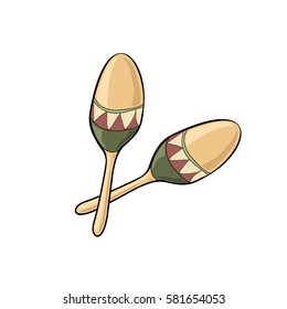 cartoon maracas