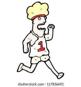 cartoon marathon runner