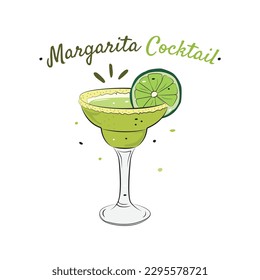 Cartoon Margarita Icon Vector Design.