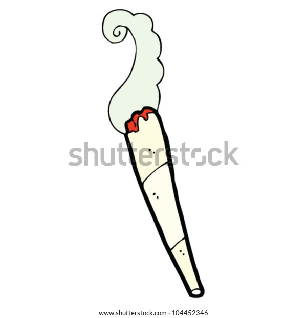 Cartoon Marijuana Joint Stock Vector (Royalty Free) 104452346