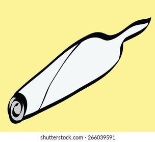 Cartoon Marijuana Joint,  vector illustration icon