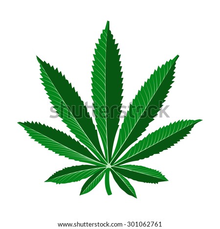 cartoon marijuana leaf