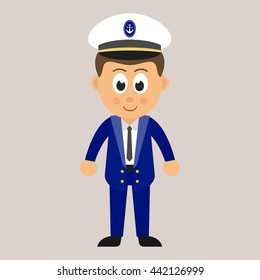 cartoon marine captain