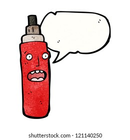 cartoon marker pen with speech bubble