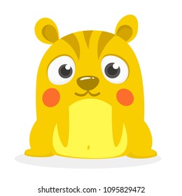 Cartoon marmot icon. Vector illustration of groundhog or chipmunk isolated