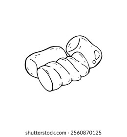 cartoon of marshmallow coloring page