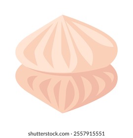 Cartoon marshmallow sweet dessert vector illustration