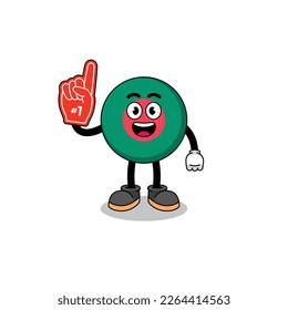 Cartoon mascot of bangladesh flag number 1 fans , character design