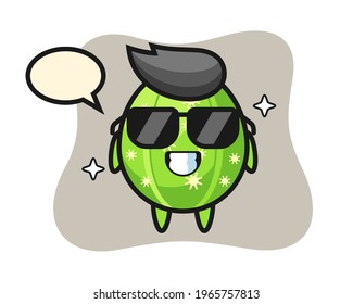 Cartoon mascot of cactus with cool gesture, cute style design for t shirt, sticker, logo element