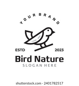 cartoon mascot character bird logo , flying birds, a logo for a business that focuses on conservation, wildlife, or the environment