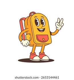 Cartoon mascot character pointing upward with excitement, symbolizing a fresh idea or smart moment. Great for educational, motivational or promotional content. Vector illustration