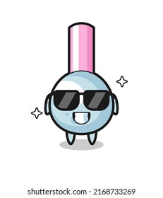 Cartoon mascot of cotton bud with cool gesture , cute style design for t shirt, sticker, logo element