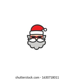cartoon mascot head santa claus