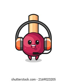 Cartoon mascot of matches as a customer service , cute style design for t shirt, sticker, logo element